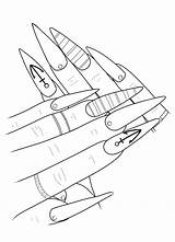 Fingernail Drawing Fingernails Coloring Pages Getdrawings sketch template