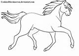 Lineart Trotting Yearling sketch template