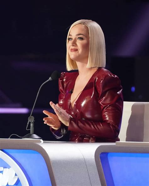 Katy Perry In Red Latex Dress At American Idol 13 Photos