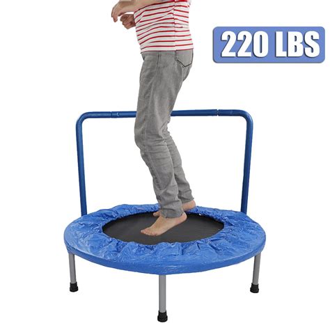 small trampolines  workout portable kids mini trampoline  handrail durable  safe