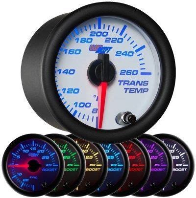 mm glowshift white  color transmission temperature temp gauge gs  glowshift fuel