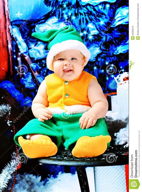baby elf stock image image  holiday christmas festive