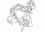 Coloring Rapunzel Pages Princess Disney Printable Print Braid Tangled Colouring Run Cartoon Color Sheets Kids Getcolorings Everfreecoloring Princesses sketch template