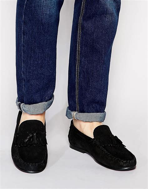 asos asos tassel loafers  suede  asos