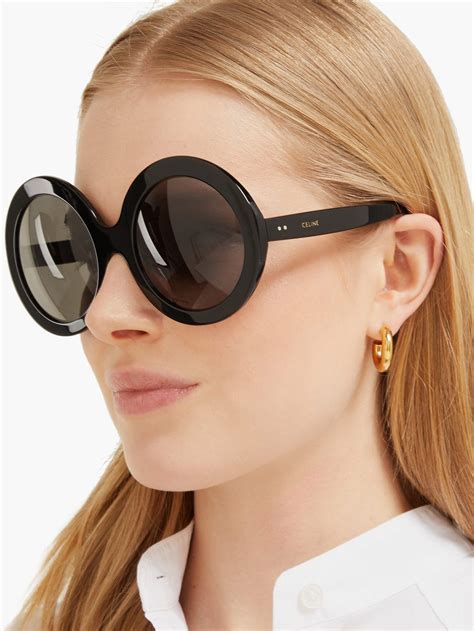 oversized round acetate sunglasses celine eyewear matchesfashion