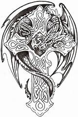 Celtic Dragon Designs Coloring Patterns sketch template