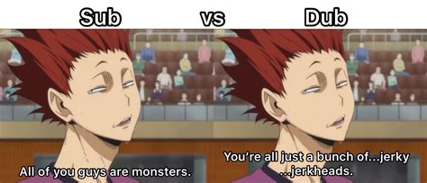 tendou s thoughts on karasuno sub vs dub r haikyuu