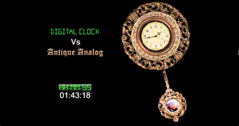 digital clock vs antique analog youtube
