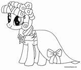 Pony Little Princess Sparkle Twilight Coloring Pages Color Play Online sketch template
