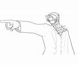 Miles Edgeworth Mad Ace Investigations Attorney Coloring Pages sketch template