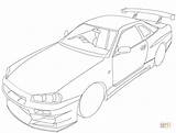 Nissan Skyline R34 Coloring Pages Coloriage Gtr Drawing City York Printable Unique Clipart Chicago Getcolorings Color Adult Print sketch template
