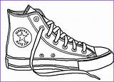 Converse Chaussure Páginas Toile Adulte Zapato sketch template