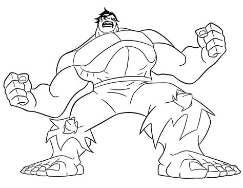 kids page incredible hulk coloring pages
