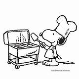Snoopy Bbq Peanuts Coloring Hamburger Malvorlagen Charlie Grill Barbeque Snoppy sketch template