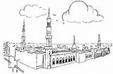 Madina Coloring Pages Kaba Mecca Template Geocities Ws Islam sketch template