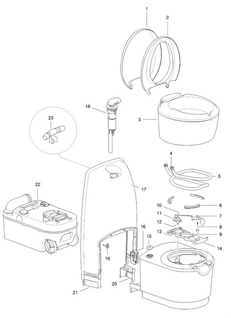 diagram thetford  cw cassette toilet caravansplus