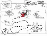Treasure Coloring Map Printable Pirate Pages Stuff Pre Colouring Blank sketch template