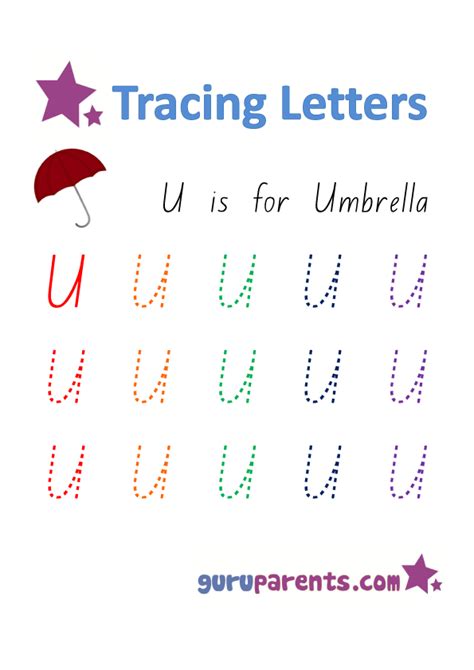 letter u worksheets guruparents