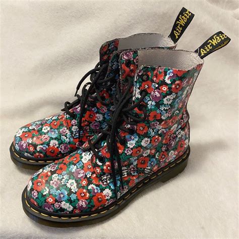 martens floral pascal combat boots combat boots boots  martens floral