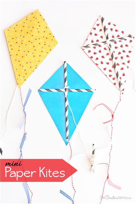 bust boredom   adorable mini paper kites kites craft diy