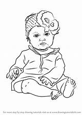 Baby Girl Sitting Draw Drawing People Step Drawings Paintingvalley Drawingtutorials101 Learn sketch template
