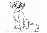 Lion Kiara Guard Draw Step Drawing Coloring Pages Kion Tutorials Sketch Drawingtutorials101 Template sketch template