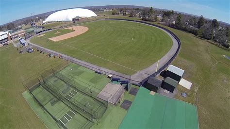 drone footage  utica colleges baseball field youtube
