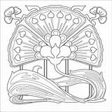 Patterns Mucha Adults Alphonse Everfreecoloring Embroidery Motif sketch template