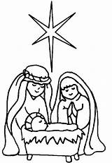 Nativity Scene Coloring Pages Printable Stable Coloringme sketch template