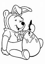 Easter Pooh sketch template