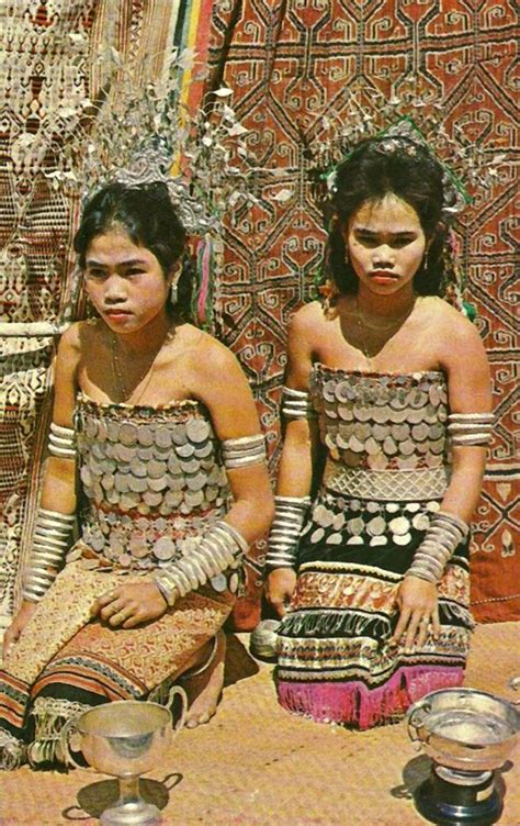 dayak girls sarawak borneo malaysia ca 1950s