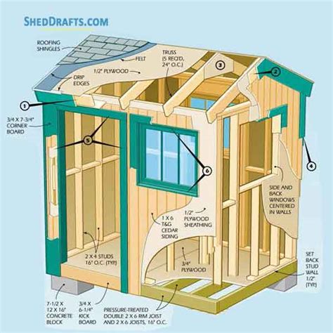 gable tool shed building plans