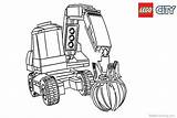 Lego Coloring Pages Excavator City Printable Kids sketch template