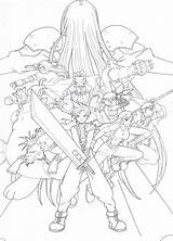 Coloring Pages Fantasy Final Vii Cartoon Printable Colouring Fan sketch template