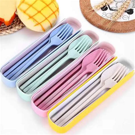 product    reusable portable flatware fork  spoon chopsticks