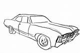 Impala Chevy Sketch 1967 Drawing Template Pandora Gold Templates Supernatural Deviantart Drawings sketch template