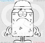 Mascot Shaker Depressed Salt Outlined Coloring Clipart Vector Cartoon Thoman Cory sketch template