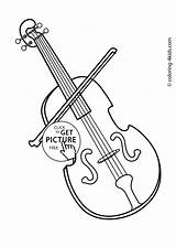 Violin Coloring Musical Instruments Pages Kids Drawing Printable Simple Bow Fiddle Drawings Getdrawings Easy Music Paintingvalley Collection 1483 97kb sketch template