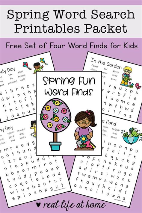 spring word search printables  kids spring word finds
