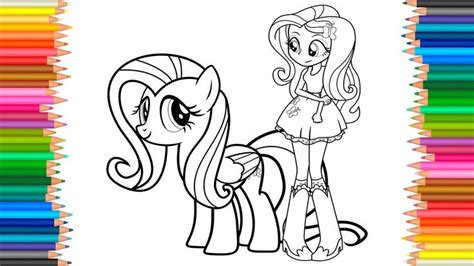 mlp equestria girls fluttershy coloring book  children coloring