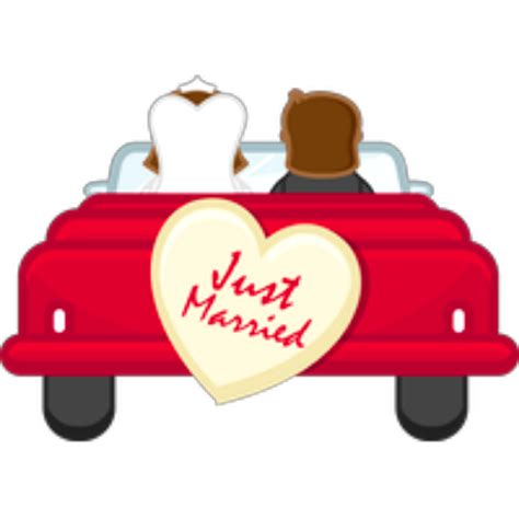 Ftestickers Car Couple Love Wedding Justmarried Clipart