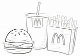 Mcdonalds Colouring sketch template