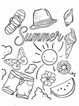 Summer Coloring Pages Sun Printable Kids sketch template