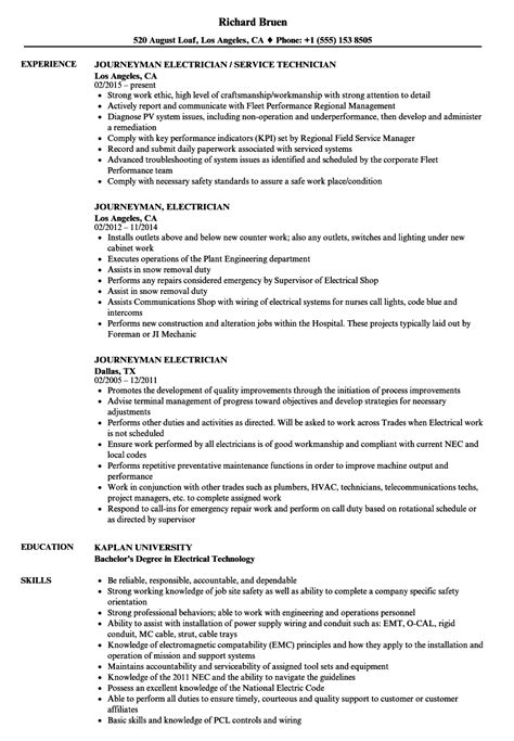 sample resume  electrician   samples examples format