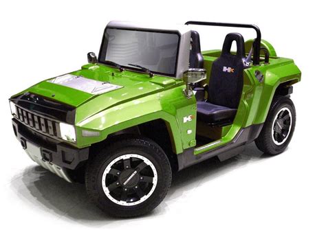 mini electric hummer golf cart minimizes  hummers greatest faults news top speed