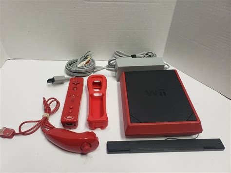 nintendo wii mini restricted version red console machine rvl  tested draw bg icommerce  web