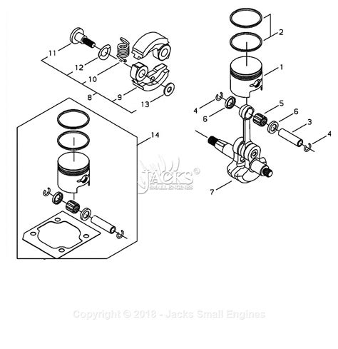 shindaiwa  parts diagram  clutch piston
