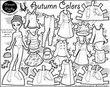 Coloring Pages Doll Paper Autumn Clothes Print Printable Girl Color Marisole Fall American Monday Dolls Colors Sheets Clothing Paperthinpersonas Tea sketch template
