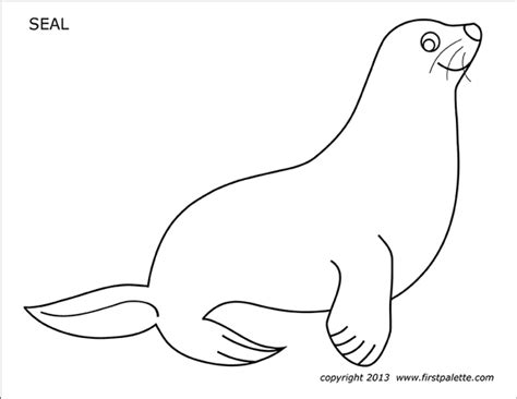 seal  printable templates coloring pages firstpalettecom