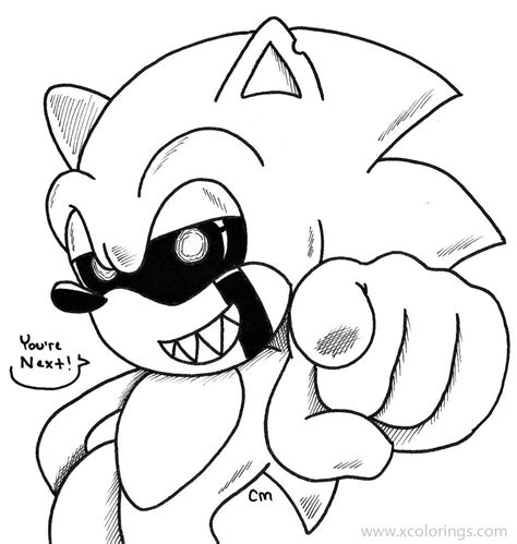 sonic exe coloring pages drawing  sketchyowo xcoloringscom